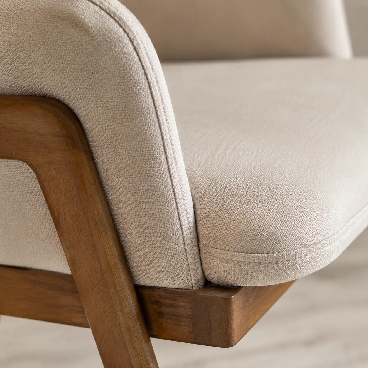 Linen Upholstered Accent Chair - Image 2