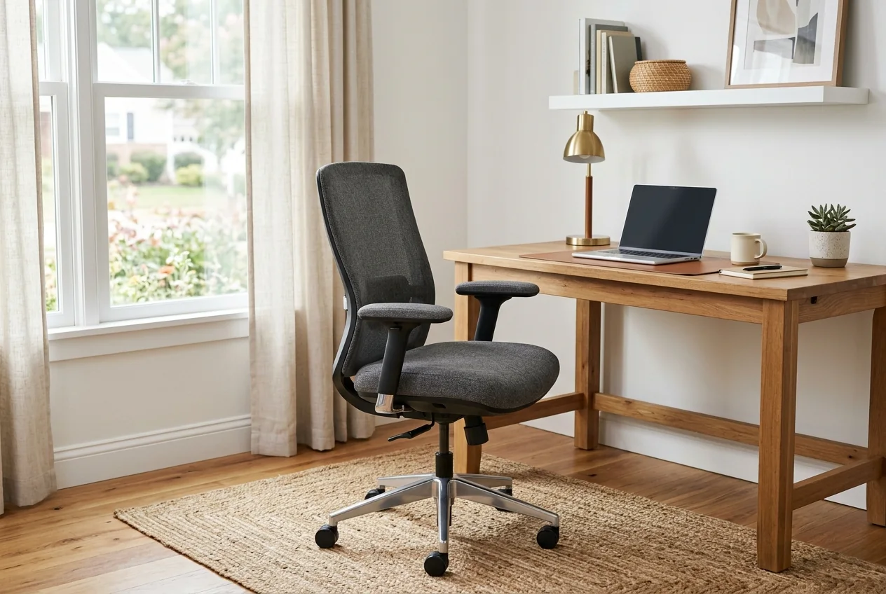 Ergonomic Upholstered Desk Chair - Image 3