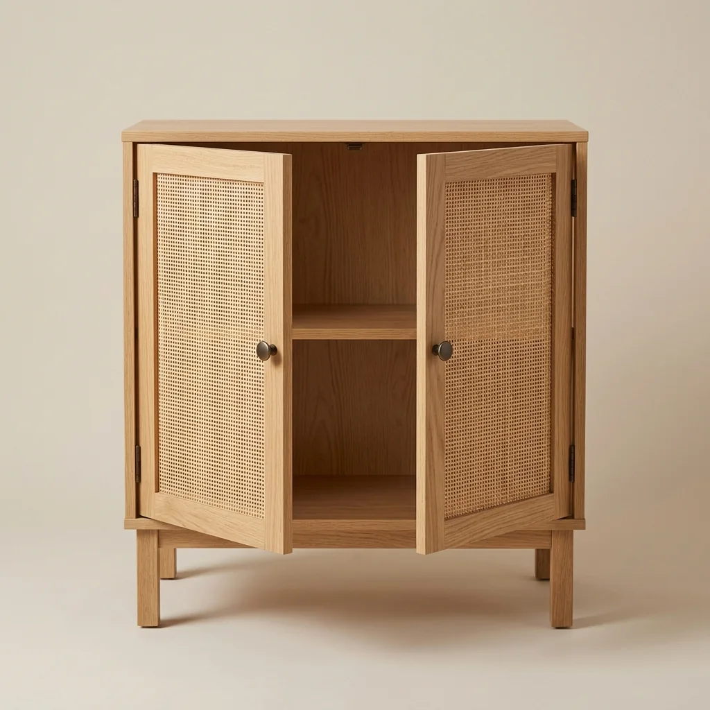 Rattan Accent Cabinet