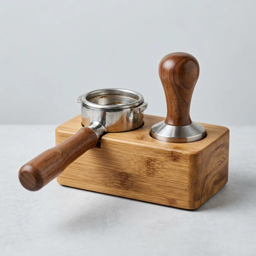 hovumiq Portafilter & Tamper Stand - Bamboo