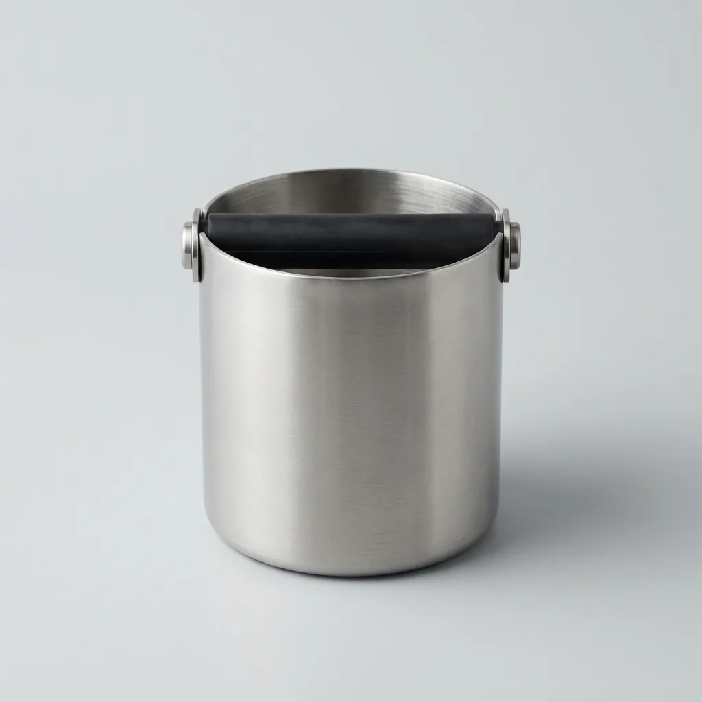 hovumiq Stainless Steel Knock Box with Rubber Bar